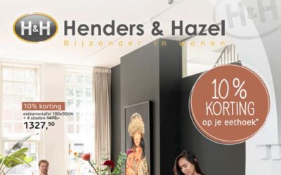 10% korting op jouw nieuwe eethoek bij Henders&Hazel